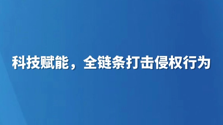 科技赋能，全链条打击侵权行为