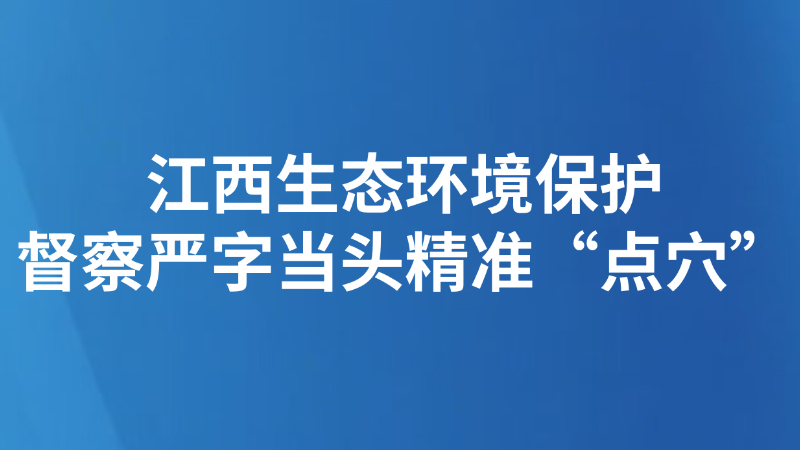 江西生态环境保护督察严字当头精准“点穴”