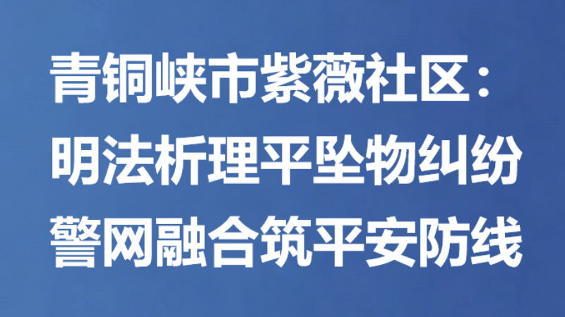 青铜峡市紫薇社区：明法析理平坠物纠纷 警网融合筑平安防线