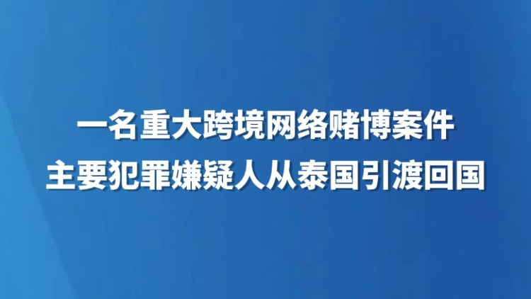 一名重大跨境网络赌博案件主要犯罪嫌疑人从泰国引渡回国