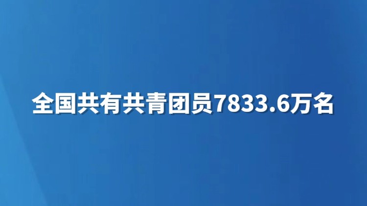 全国共有共青团员7833.6万名