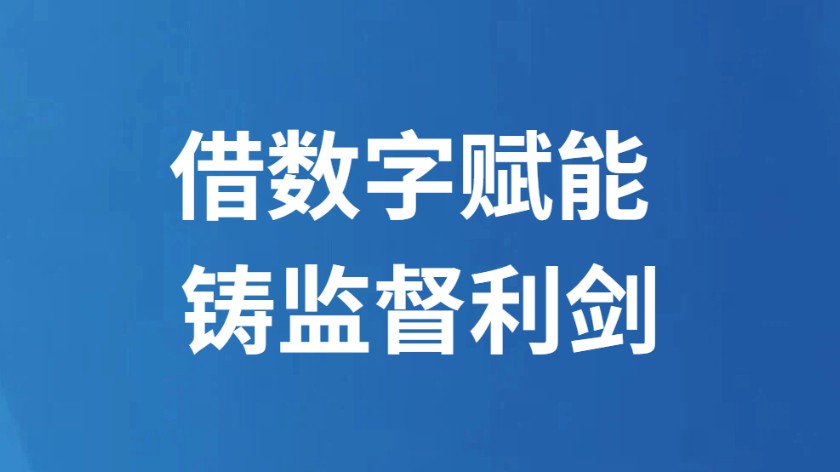 借数字赋能 铸监督利剑
