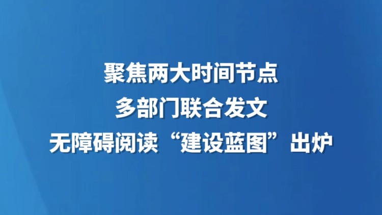 聚焦两大时间节点 多部门联合发文 无障碍阅读“建设蓝图”出炉