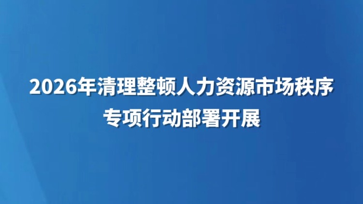 2026年清理整顿人力资源市场秩序专项行动部署开展