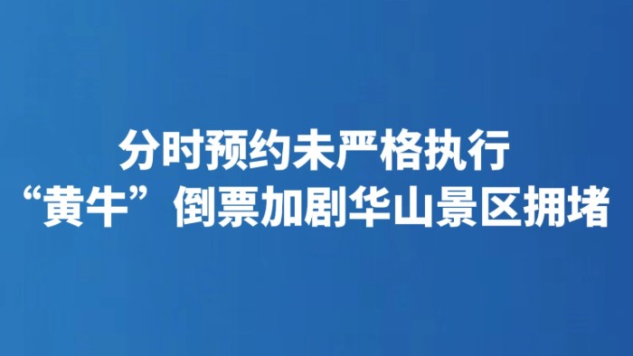 分时预约未严格执行 “黄牛”倒票加剧华山景区拥堵