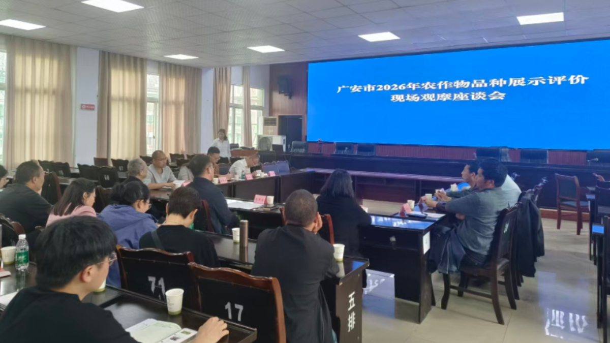 广安市2026年农作物品种展示评价现场观摩会在岳池县召开
