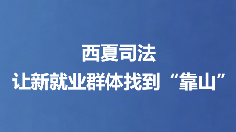 西夏司法让新就业群体找到“靠山”