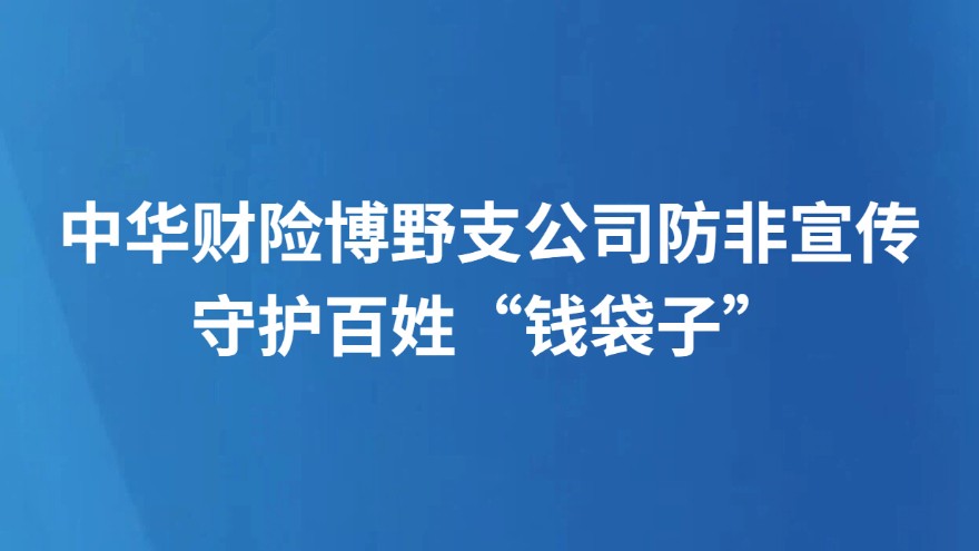 中华财险博野支公司防非宣传守护百姓“钱袋子”
