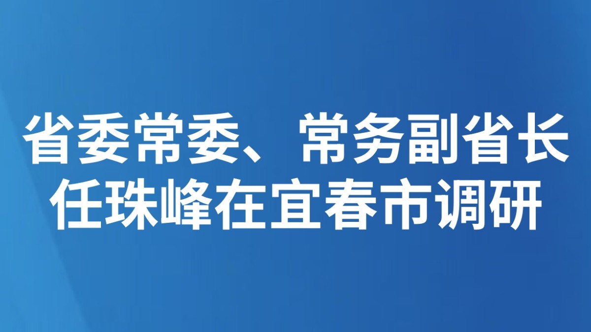 省委常委、常务副省长任珠峰在宜春市调研