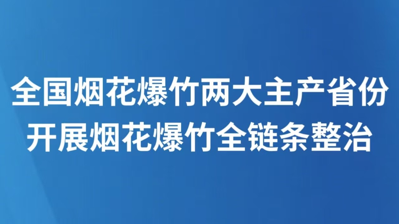 全国烟花爆竹两大主产省份开展烟花爆竹全链条整治