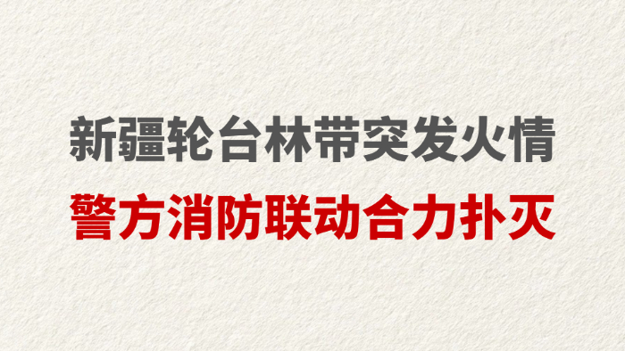新疆轮台林带突发火情 警方消防联动合力扑灭