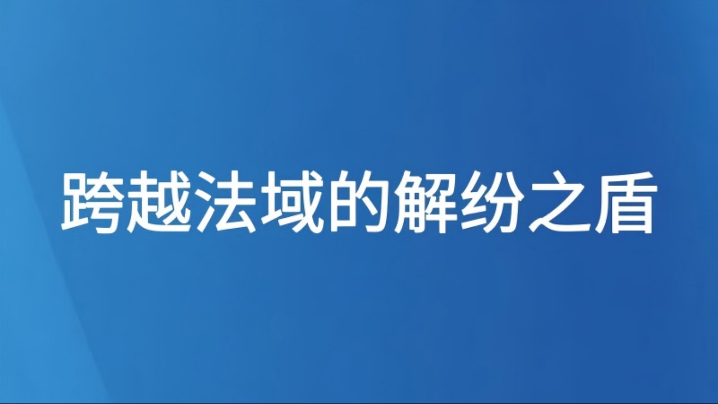 跨越法域的解纷之盾