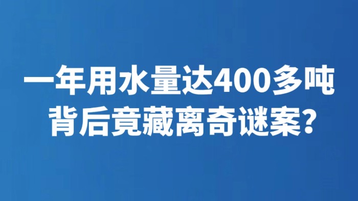 一年用水量达400多吨 背后竟藏离奇谜案？