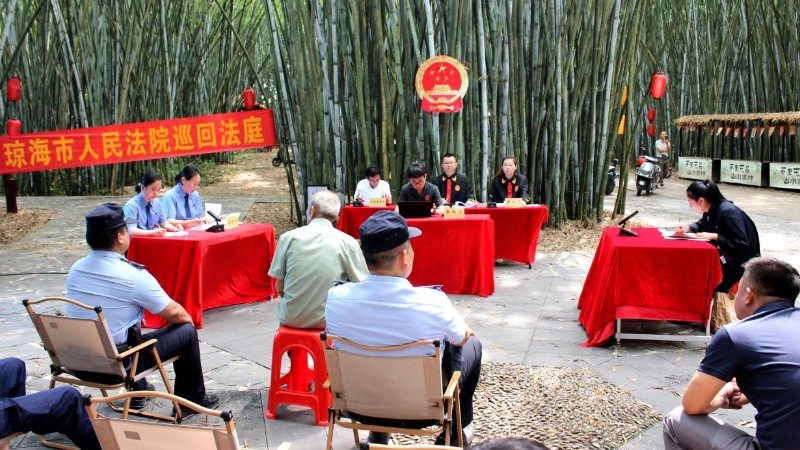 海南省琼海市法院：竹林开庭明法理 党建普法护生态
