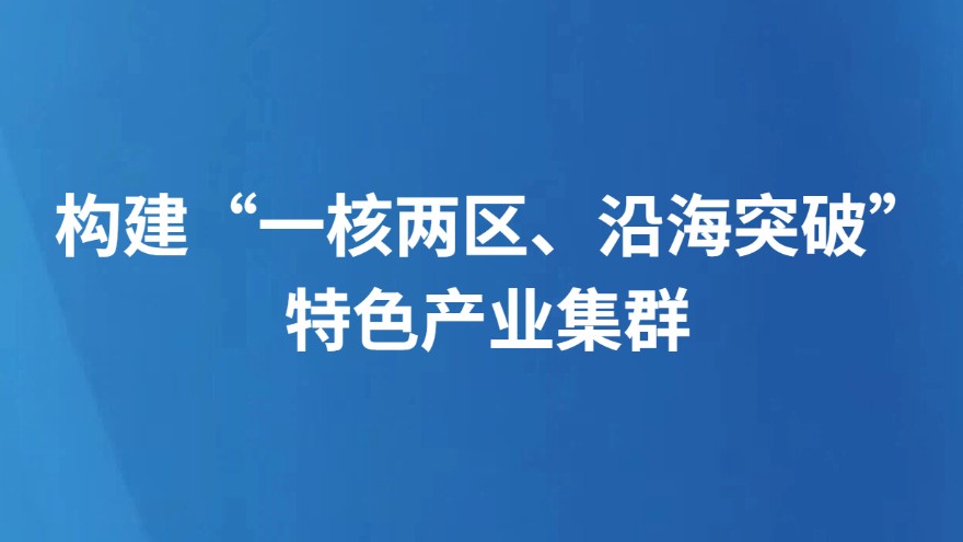 构建“一核两区、沿海突破”特色产业集群