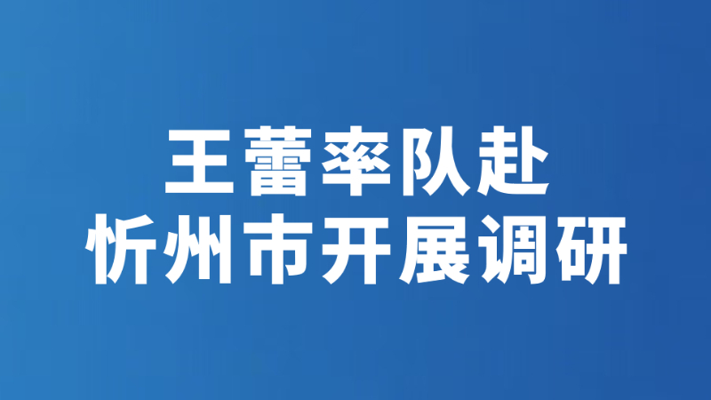 王蕾率队赴忻州市开展调研