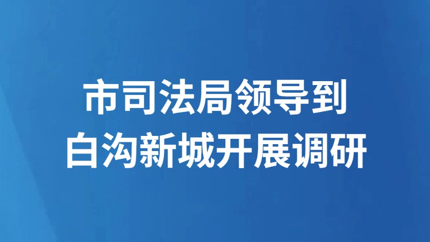 市司法局领导到白沟新城开展调研