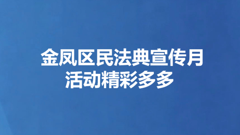 金凤区民法典宣传月活动精彩多多