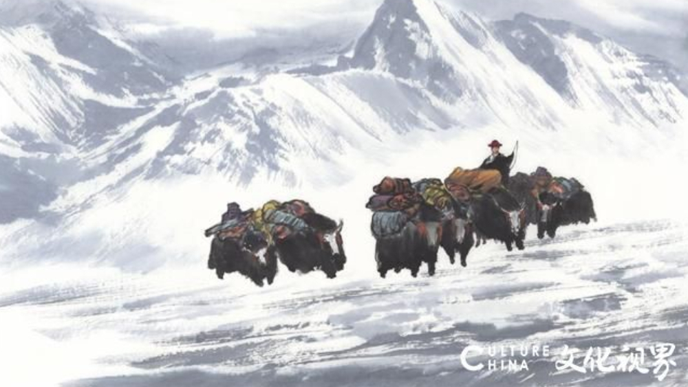 李兵·水墨高原雪山画丨皴如铜铸铁打，雪似圣光天成