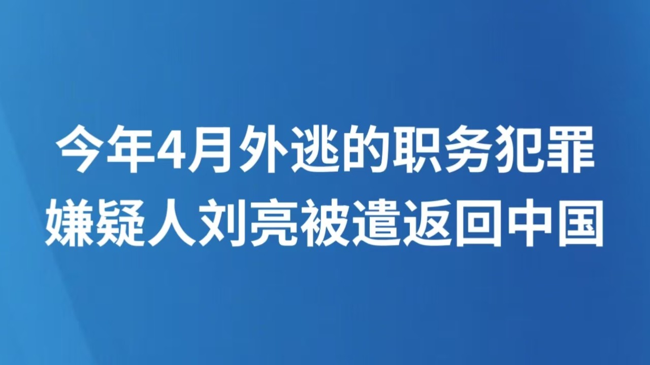 今年4月外逃的职务犯罪嫌疑人刘亮被遣返回中国