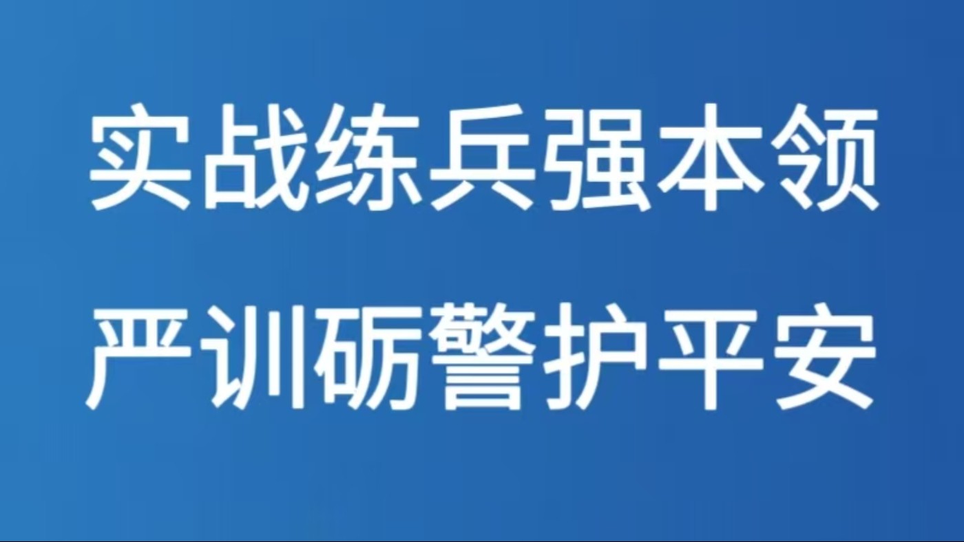 实战练兵强本领 严训砺警护平安