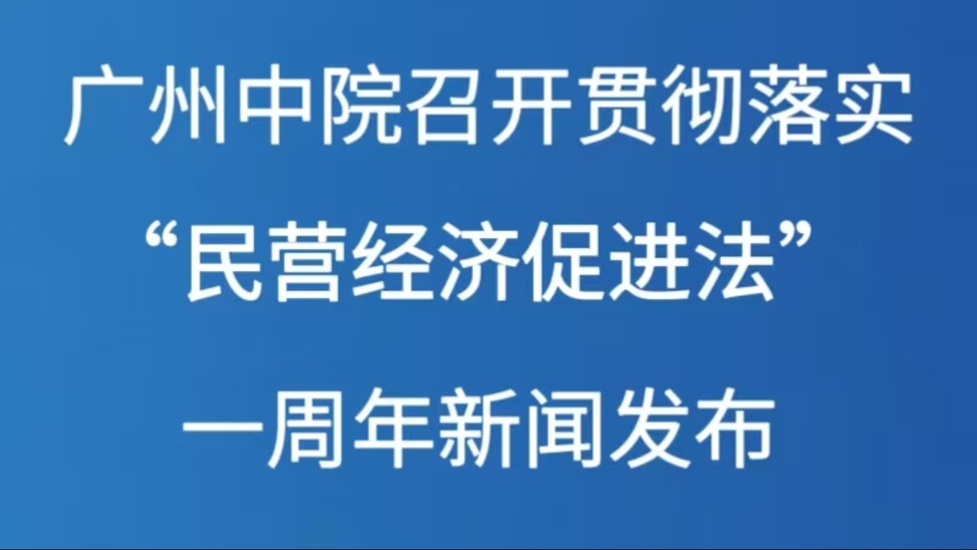 广州中院召开贯彻落实“民营经济促进法”一周年新闻发布