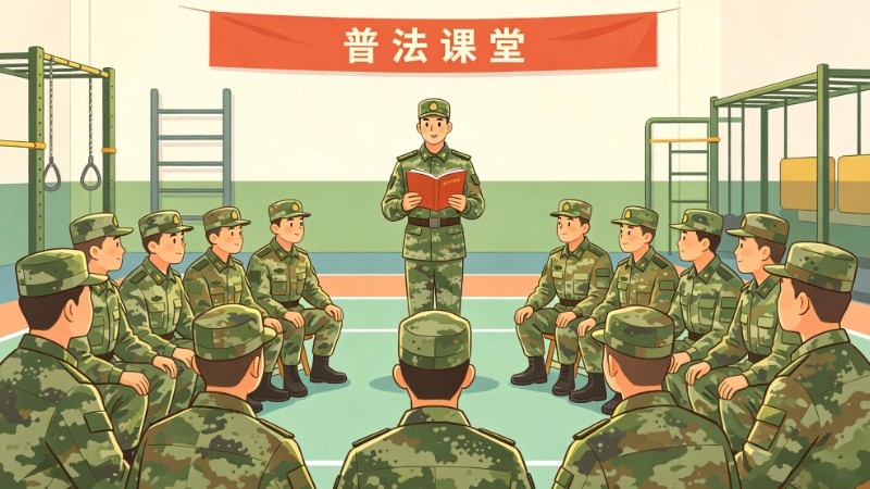把普法课堂搬进训练场
