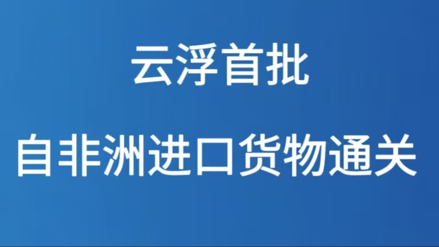 云浮首批自非洲进口货物通关