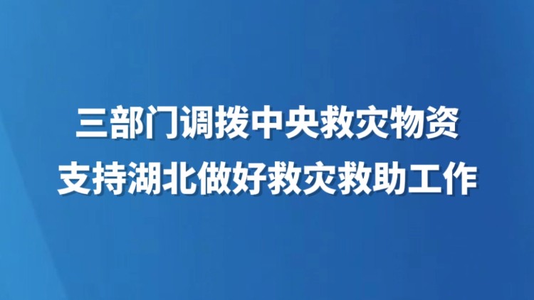 三部门调拨中央救灾物资 支持湖北做好救灾救助工作