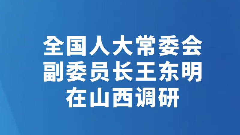 全国人大常委会副委员长王东明在山西调研