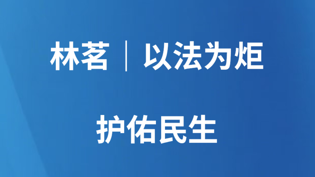 林茗｜以法为炬 护佑民生