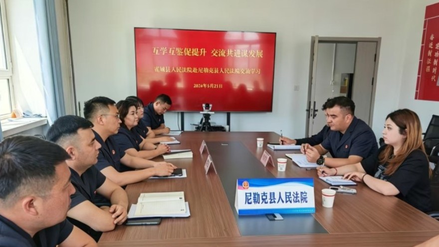 新疆霍城县人民法院与尼勒克县人民法院开展执行工作经验交流活动