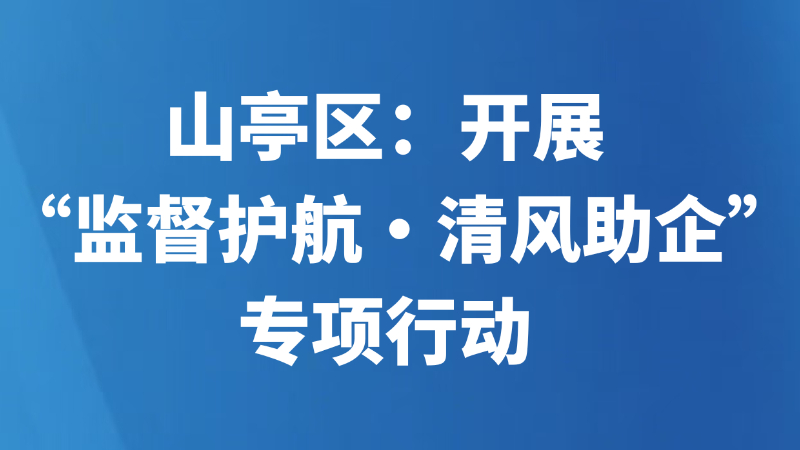山亭区：开展“监督护航·清风助企”专项行动