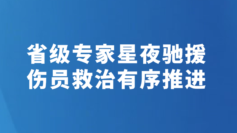 省级专家星夜驰援 伤员救治有序推进