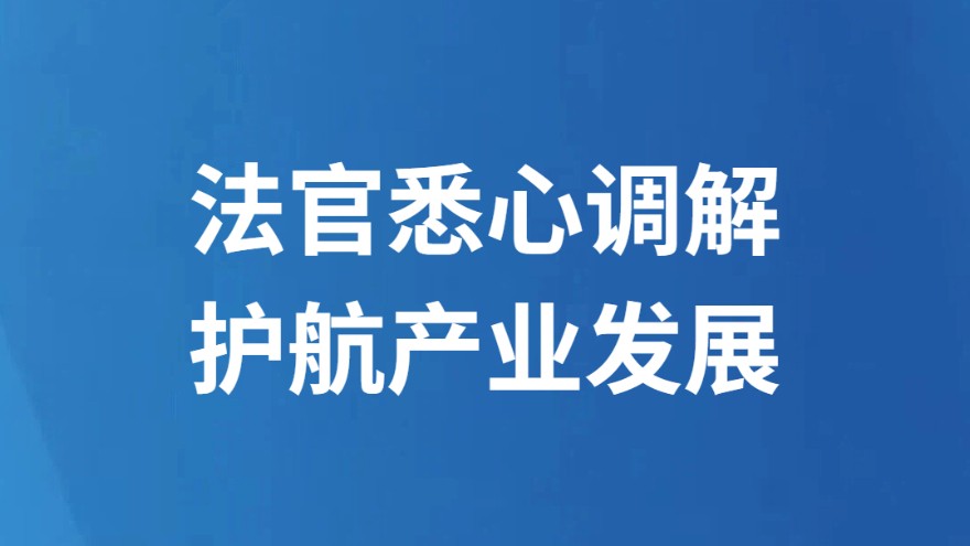 法官悉心调解护航产业发展