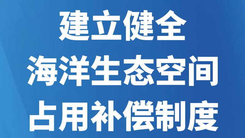 建立健全海洋生态空间占用补偿制度