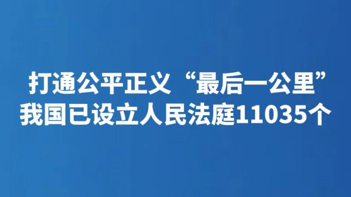 打通公平正义“最后一公里” 我国已设立人民法庭11035个