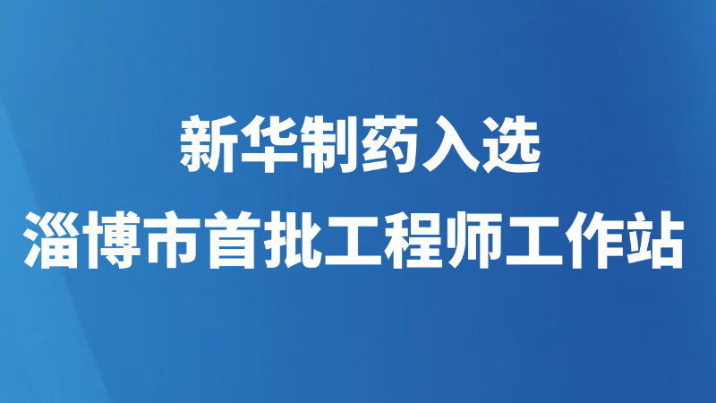 新华制药入选淄博市首批工程师工作站