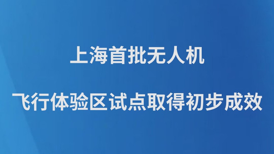 上海首批无人机飞行体验区试点取得初步成效