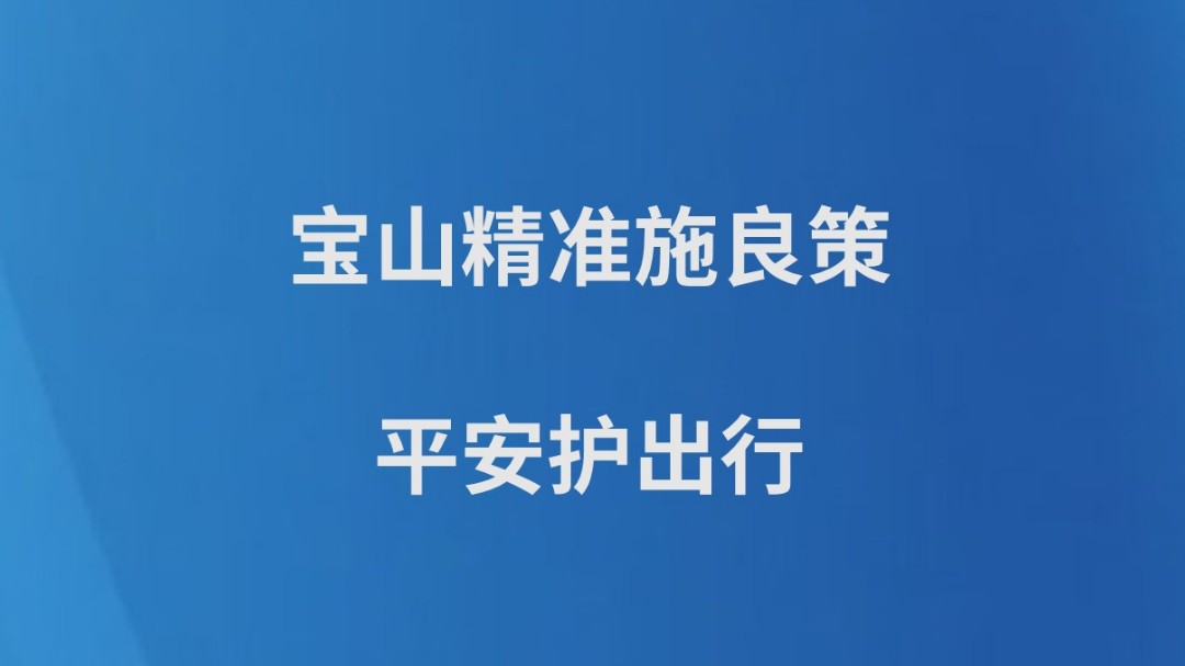 宝山精准施良策　平安护出行