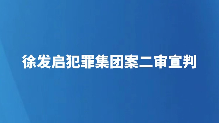 徐发启犯罪集团案二审宣判