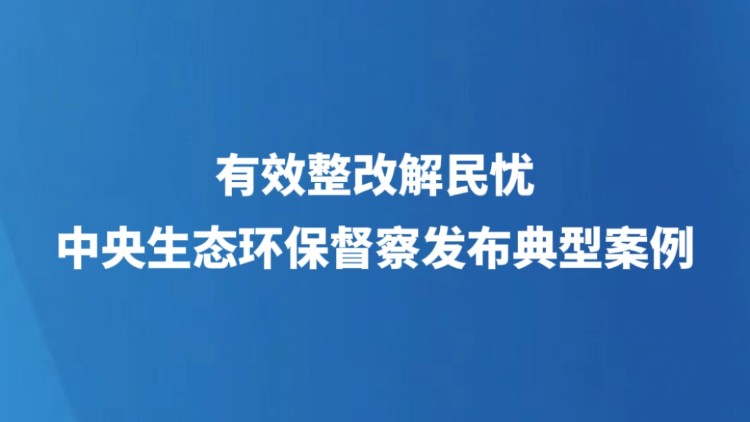有效整改解民忧，中央生态环保督察发布典型案例