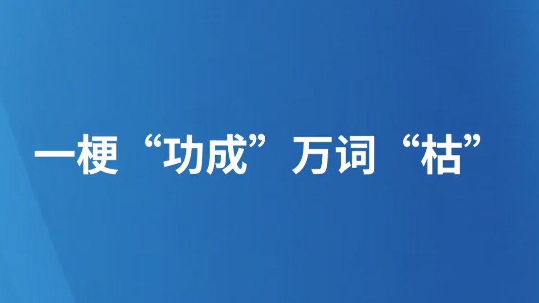 一梗“功成”万词“枯”