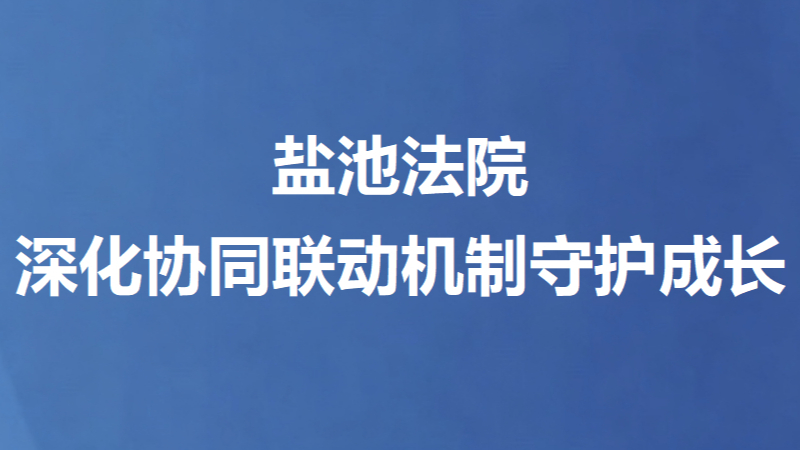 盐池法院深化协同联动机制守护成长