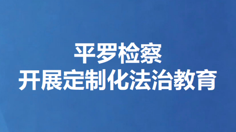 平罗检察开展定制化法治教育