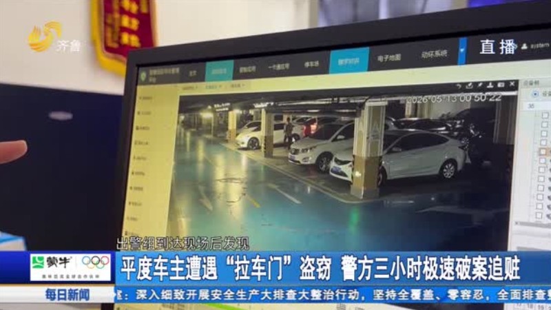 平度车主遭遇“拉车门”盗窃 警方三小时极速破案追赃