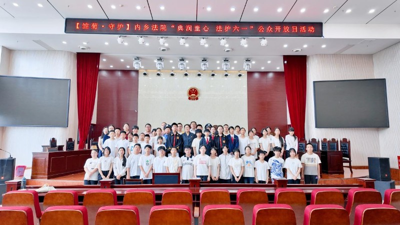 河南省南阳市内乡县法院开展“典润童心 法护六一”公众开放日系列活动