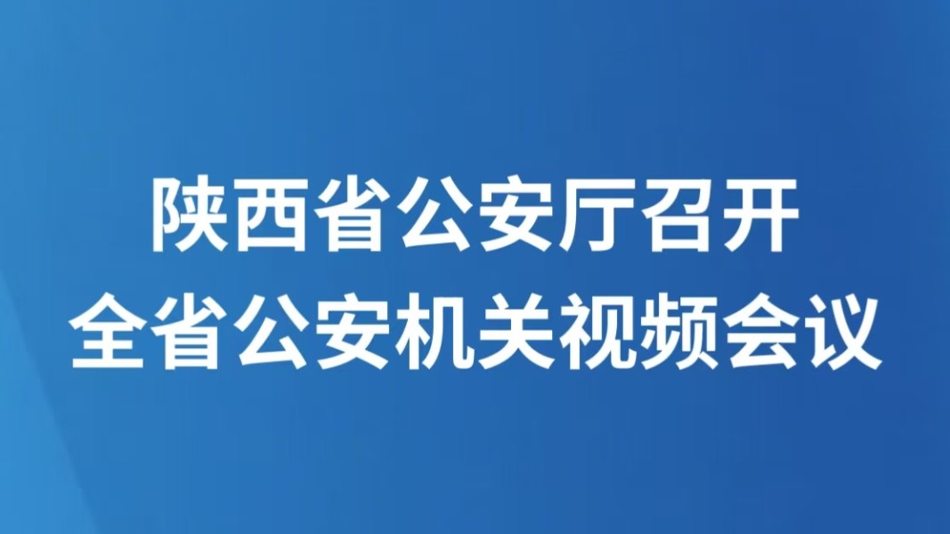 陕西省公安厅召开全省公安机关视频会议