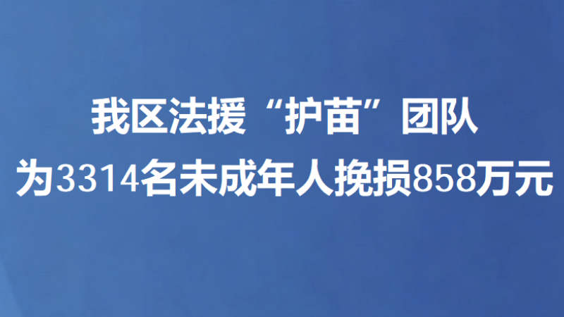 我区法援“护苗”团队为3314名未成年人挽损858万元
