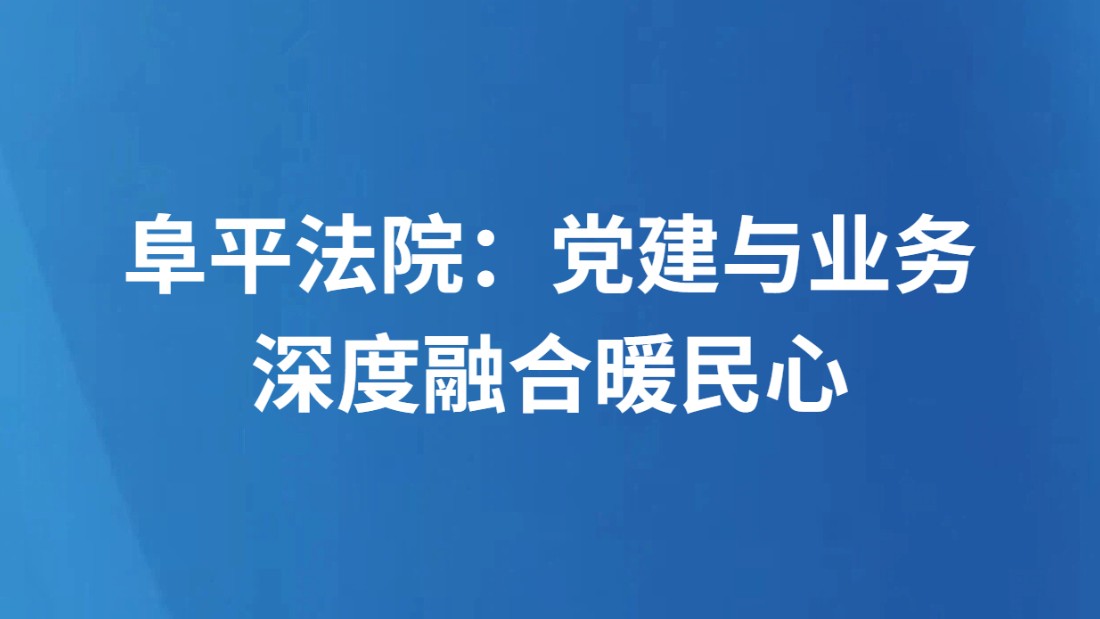 阜平法院：党建与业务深度融合暖民心